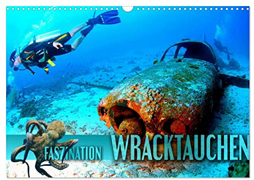 Faszination Wracktauchen (Wandkalender 2026 DIN A3 quer), CALVENDO Monatskalender: Spektakuläre Bilder von geheimnisvollen Schiffswracks in abenteuerlichen Unterwasserwelten (CALVENDO Sport)