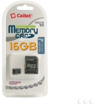Cellet La scheda Micro SDHC da 16 GB per HTC Nexus One è formattata su misura per la registrazione digitale ad alta velocità, senza perdita di dati. Include adattatore SD standard.