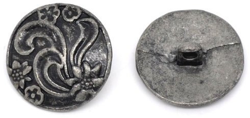 10 Metallknöpfe antiksilber Keltic-Muster 20mm Ösenknopf zum Annähen