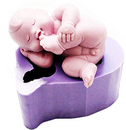 LoveLegis Molde de Silicona para bebés - pie - recién Nacido - jabón - Resina - Yeso - Idea de Regalo de cumpleaños - moldes de Silicona - Molde para Uso Artesanal