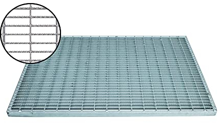 740x490x20mm Maschenrost 30/10 Gitterrost Eingangsrost Normrost Abstreifer Rost verzinkt Gleitschutz