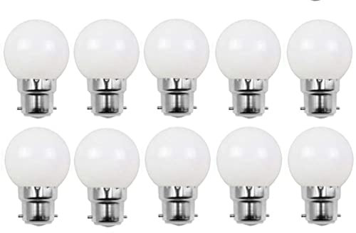 10-Pack B22 Lampadine a Baionetta 2W G45 Mini Glof Lampadine a LED (Equivalente a 20W) Lampadina Bianca Calda 220V per la Decorazione di Ghirlande di Feste