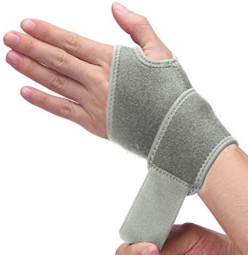 Waxden Handgelenkstütze für Sport und Alltag, Handgelenk-Kompressionsbandage zur Schmerzlinderung, Wrist Wrap für Damen und Herren, Einheitsgröße für linke oder rechte Hand, einzeln (Grau)