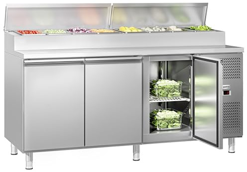 GGM Gastro | ZBG208ND#07 | Zubereitungstisch ECO - 2020mm - 3 Türen - für 10x GN 1/3