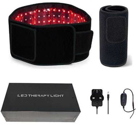 Red Belt, 660nm and 850nm Infrared Light with Timer Setting, Red Light Therapy Lamp for Legs, Back, Waist, Shoulders, Neck, Portable Wrap Belt (31.5*8inch)