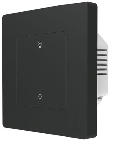 Lioaeust Smart Home Dimmschalter, für Tuya Touch-Taste, Zig-Bee, Smart-Home-Dimmschalter, Timing, Rückprall-Taste, Dimmen, Smart-Schalter (1-Wege)
