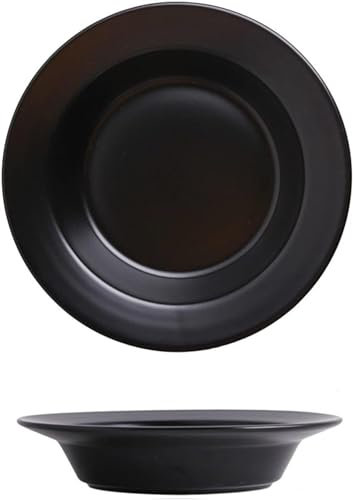 Assiettes creuses, bol à curry, grande assiette creuse en céramique avec bord, bol à pâtes, lot de 2, passe au micro-ondes et au four. Rose 20 x 20 x 4 cm, 500 ml (couleur : bleu) (couleur : rose) ( C