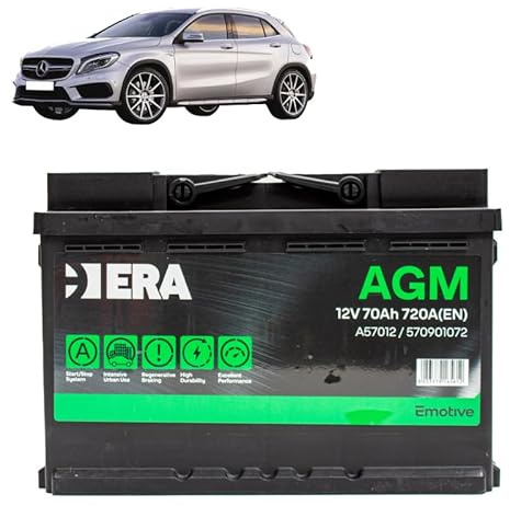 Batteria 70Ah A.G.M. per Mercedes GLA X156 180 200 220 250 benzina 2013-2022