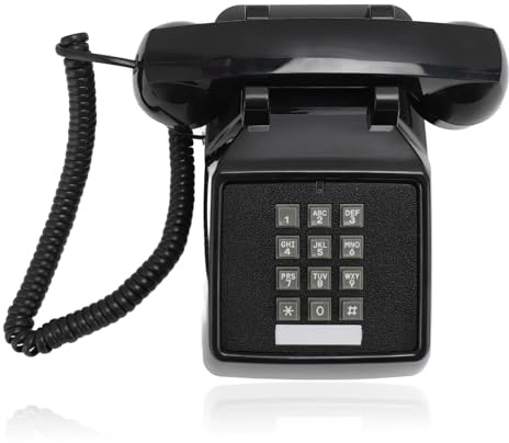 Traditionelles Festnetztelefon, Schnurgebundenes Retro-Telefon mit Einstellbarer Ruftonlautstärke, Klassisches Schreibtischtelefon, Schnurgebundenes Vintage-Schreibtischtelefon