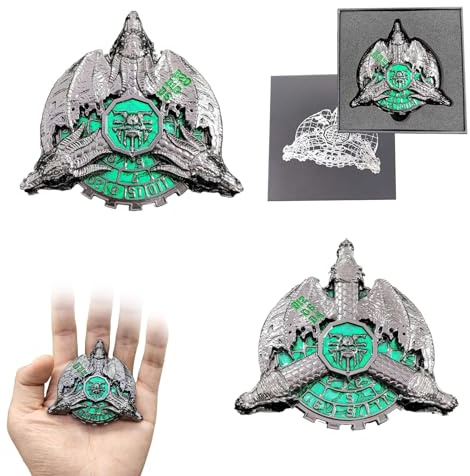 Roulette DND tärning D & D kub spinnare i metall för dungeons och dragons spel tärningsset, D10 D20 rollspel DND D & D Dice cool drake hjulkub med presentförpackning, 2 stycken (grön)