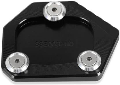 Motorrad-CNC-Ständerfuß-Seitenständer-Verlängerungsplatte Für XL650V XL 650 V XL 650V Transalp 2000-2007 Motorradständer Platte Verbreiterung(Schwarz)