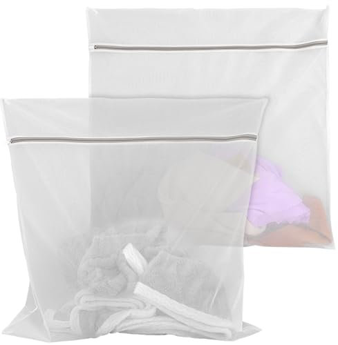 ANDRESLAD 2piezas Lavandería De Ropa De Cama Extra Grande Bolsa De Malla Fina Para Lavadora Lavado Resistentes Para Lavar Ropa Delicada y Prendas De Vestir