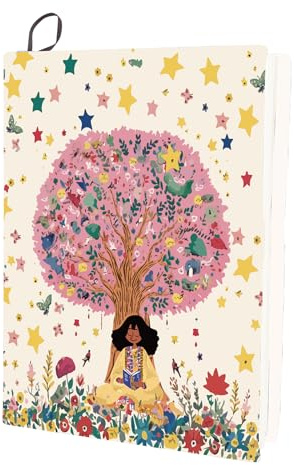 CRASPIRE Human Stretchable Book Cover Árbol Estrella Lavable Reutilizable Nylon Grande Libro Protector Elástico Cuaderno Envolturas Adecuado para 9 x 11 Pulgadas Libros de Tapa Dura Aula