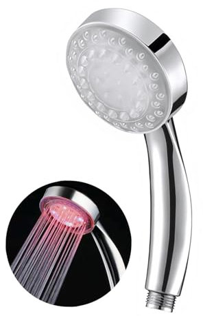 Soffione doccia a LED con 7 colori che cambiano automaticamente il colore, risparmio idrico, necessità per la casa per il bagno