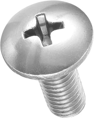 METALLIXITY Machine Screws Phillips Head(#10-32x1/2) 12Pcs, 304 Stainless Steel Round Head Phillips Drive Furniture Bolts - for Woodworking & Furniture Assembly, Silver