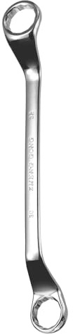 QUARKZMAN 30mm x 32mm 75 Grad Abgewinkelter Doppel Ringschlüssel Metrisch 12-Punkt Spiegelverchromt Legierter Stahl Lange Industrietaugliche Torx Werkzeug Reparatur