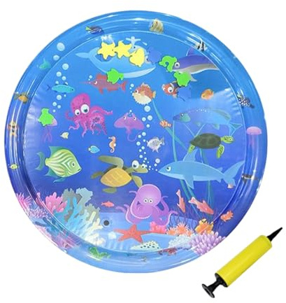 Alfombrilla de Agua para Gatos, Cojín Refrescante para Perros, Almohadilla Sensorial Interactiva Refrescante Plegable para Mascotas y Gatos, con Juego de Agua, para Actividades en Interior y Exterior