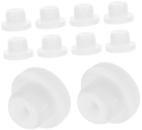Cabilock 10 Pièces Bouchons Silicone Étanches pour Tubes et Bouteilles Rond Joint Flexible et Résistant Inserts de Bouchage Polyvalents pour Orifices et Tubulures