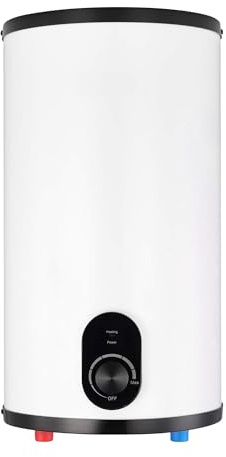 SIGO - Scaldacqua istantaneo 230 V, boiler elettronico compatto, ufficio, officina, casa vacanze, negozio, locali di servizio - Attacco inferiore, 20 l - 2000 W - MILANO bianco