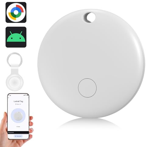 Android Smart Tracker Tag, Localizzatore Bluetooth Compatibile con Andriod, Air Tracker Tag Con Due Protezioni in Silicone Tracker per Chiavi, Bagagli, Borse, Zaini, Impermeabile