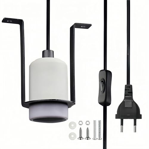 PetFizz Reptilien Wärmelampe Keramik Lampenfassung, E27 Terrarium Lampe Heizlampen Lampenfassung, UVA UVB Wärmelampe für Amphibien Aquarium Tiere