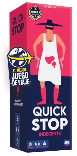 QuickStop - Juegos de Mesa para Adultos y Familia +16 - Dinámico, Rápido y Atrevido - De 2 a 7 Jugadores - Juego de Fiesta para Amigos - Español