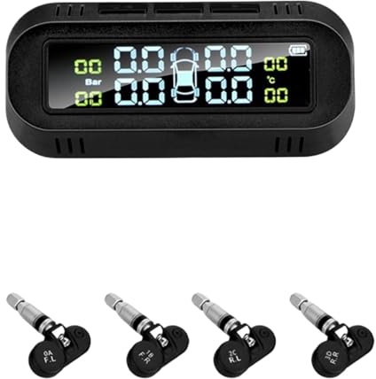 Voiture Intelligente TPMS Surveillance Automatique Dispositif Externe Système De La Pression Des Pneus Alarme Sécurité USB TMPS Capteur DéTection PréCise(K04P-Internal)