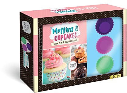 Back-Set Muffins & Cupcakes. Klein, fein und unwiderstehlich: Geschenkbox mit Rezept-Buch und 6 Silikon-Muffins-Förmchen | Über 60 Rezepte