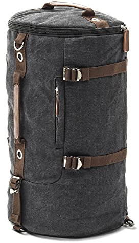 Rucksack Retro Craftride VG8 Gepäckrolle Vintage Canvas 35L schwarz