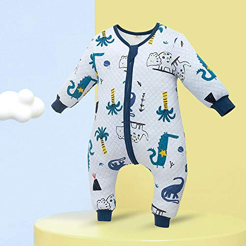 B/H Baby Schlafsack Schön waschbare,Schlafsack für Babys mit gespaltenen Beinen,kindersicherer Quilt-C_80 aus Baumwolle,Ganzjahres Baby-Schlafsack
