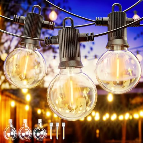 ZOTOYI LED Lichterkette Außen 45M, Lichterkette Glühbirnen Aussen mit 73+3 G40 Birnen(3 Ersatzbirnen), IP65 Wasserdicht Outdoor Lichterketten Glühbirnen für Innen Deko Draussen, Party, Festival