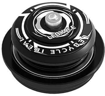 Juscycling 44/55mm Bike Headset, ZS44 / ZS55 (Zero Stack), with Sealed Bearings for Straight and Tapered Fork Steering Tube (Black)