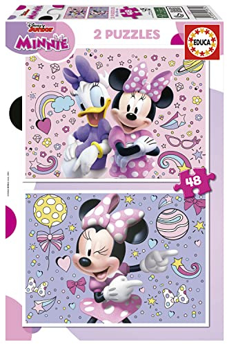 Educa - 2x48 Mimmi Pigg-pussel Disney-karaktär | Dubbelt spel | Pedagogisk lärleksak | Från 4 år (19674)