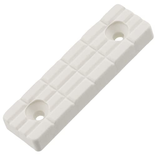 Aerzetix - C65816 - Set di 50 pattini/piedini per mobili 56x16x7mm in plastica per avvitare rettangolari - colore bianco - tavolo armadio cassettiera letto cuneo protezione pavimento altezza