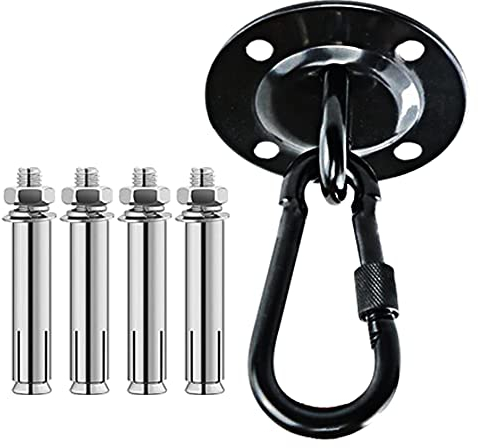 JVHLOV Deckenhaken, Deckenhaken Hängesessel, Edelstahl Hängesessel Aufhängung bis 350kg, für Hängesessel, Hängelampe, Hängematte Boxsack und Yogatuch