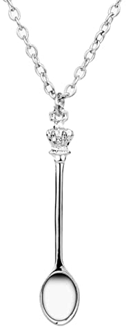 Necklace Pendant Creative Tiny Spoon Crown Necklace Men Women Jewelry Long Link Chain Pendant Necklaces Jewelry birthday gifts for women men
