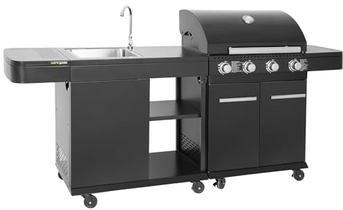 Happy Garden – Modulare Außenküche FYRA Cook'in Garden – 12 Personen – 4 Brenner