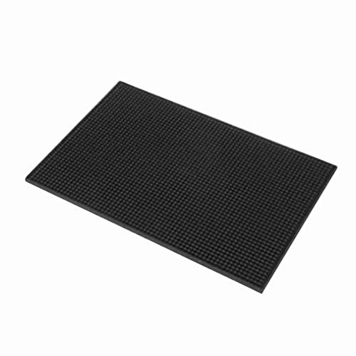 Tapis De Service De Bar 40,6 X 30,5 Cm, Isolation Antidérapante En PVC Noir Tapis De Bière épais Et Durable(1PCS)