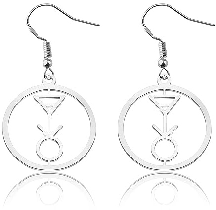 The Owl House inspiriertes Geschenk Pflanze Glyphe Charm Ohrring für Sie Eule Haus Fans Geschenk, Edelstahl