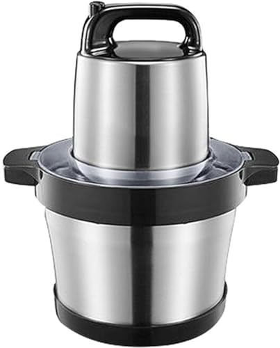 YPJJJXQ Robot da Cucina Elettrico - Tritatutto per Verdure da banco in Acciaio Inossidabile da 6 Litri con 4 Lame affilate per Carne, Frutta, Noci e spezie