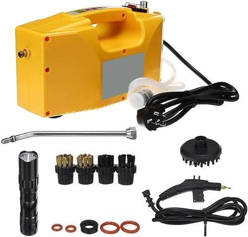 Limpiador De Vapor De Alta Presión 3000W, Limpiador De Vapor Portátil De Mano, Limpiador De Vapor Multiusos Para Cocina, Baño, Tapicería, Alfombras Y Coches (Color : Yellow)
