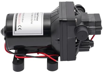 Membranpumpe 12V Selbstansaugende Elektropumpe für Marine, Boote, Yacht, Wohnwagen, Garten