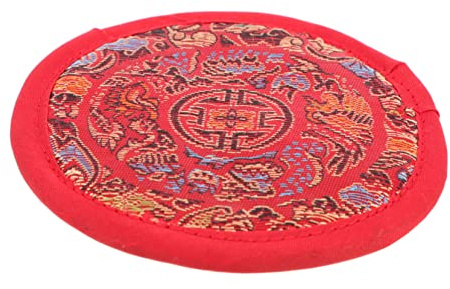 Mikinona Almohadilla para Cuencos Budistas Hecha a Mano en Algodón, Cojín Portátil y Único para Cuencos Cantores en Meditación y Rituales