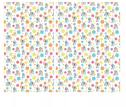 Danilo Promotions Ltd Bluey Geschenkpapier, 2 m Rolle, Blaues Geschenkpapier
