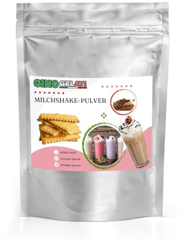 Gino Gelati Keks Milchshake Pulver 10 Kg, schnelle und einfache Zubereitung, Softeismaschinen geeignet, Sommergetränke, Natürliche Aromen, für Restaurants und private Küche