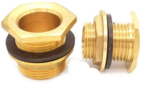 Brass Tank Connector 1/2 3/4 1 BSP Threaded Male Pipe Plumbing Fittings Bulkhead Nut Jointer,1/2