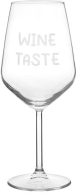 KASANOVA Calice vino in vetro scritta Wine taste 530 ml