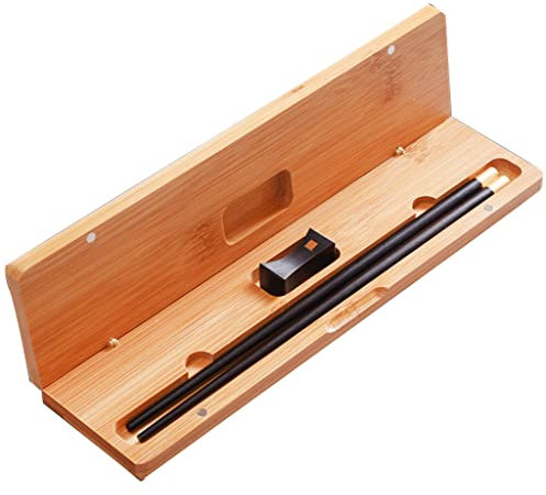OWOHYG Set Regalo di Bacchette Giapponesi in Legno con Custodia, Bacchette riutilizzabili, Bacchette Cinesi di Lusso in Legno Naturale, Bacchette per Sushi Antiscivolo, Bacchette Lavabili