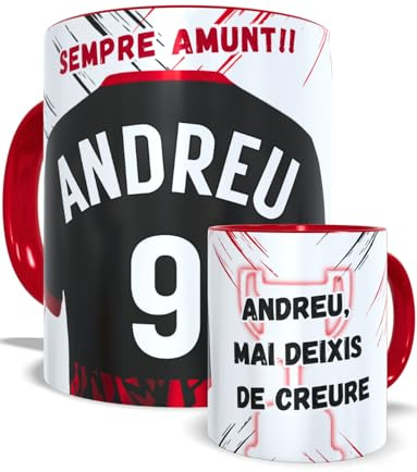 EL DETALLITO Taza Personalizada Mallorca Fútbol Nombre Número Y Dedicatoria Cerámica, Regalo Original Para Aficionados Regalo Original Aficionados De Equipos Apta Microondas