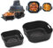 Silicone Air Fryer Liners for Ninja Crispi FN101GY, Airfryer Silicone Liner for Ninja Crispi 4-in-1 Portable Glass Air Fryer Cooking System, Specially Designed for FN101UKGY (Liners)
